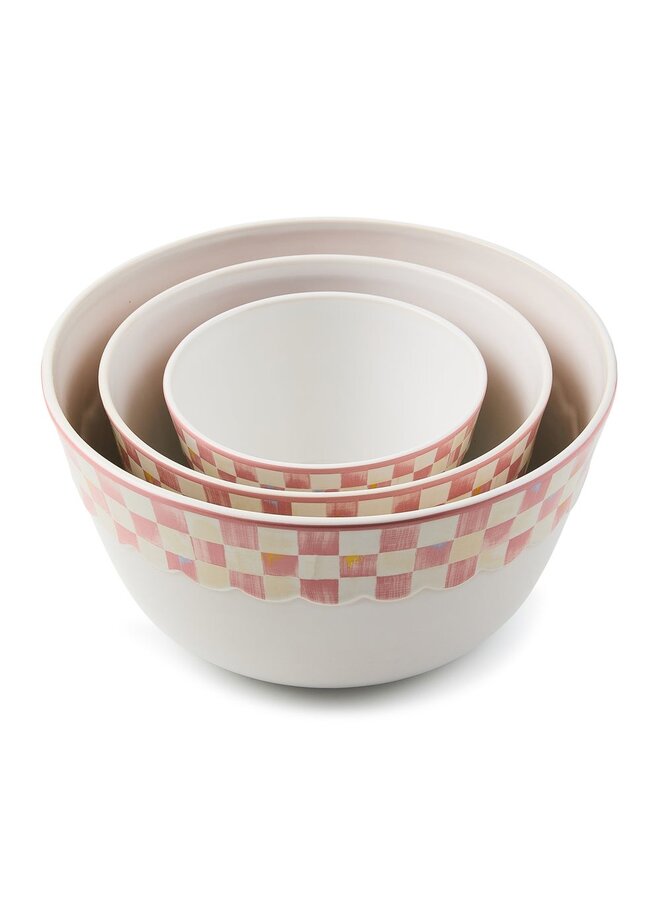 Rosy Check Everyday Mixing Bowls, Set of 3