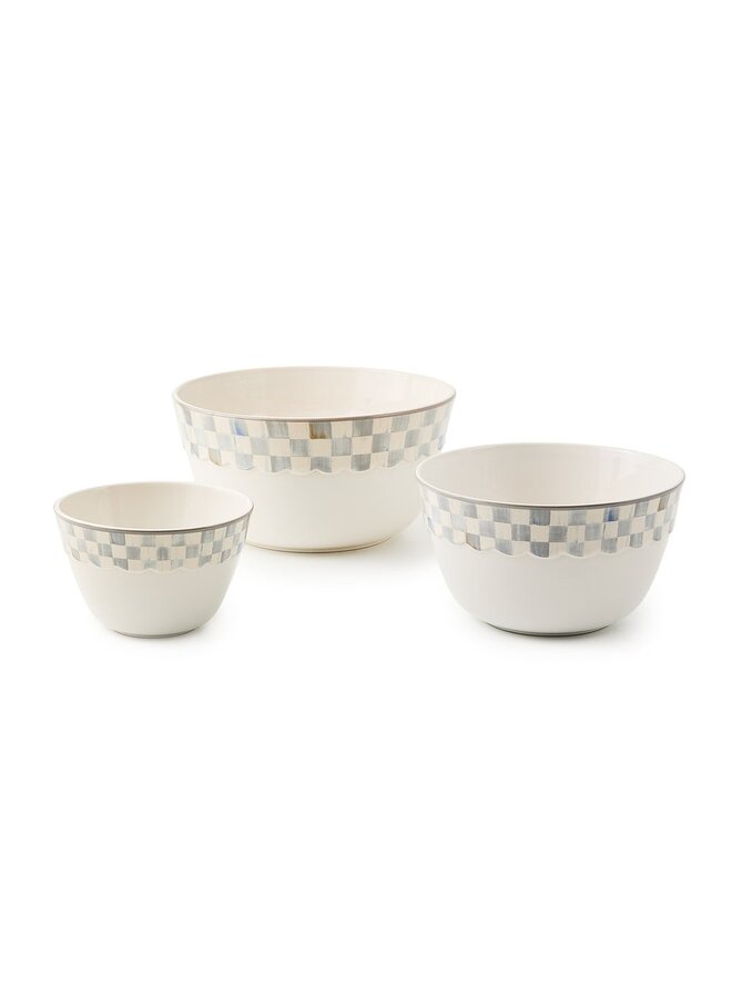 Sterling Check Everyday Mixing Bowls, Set of 3