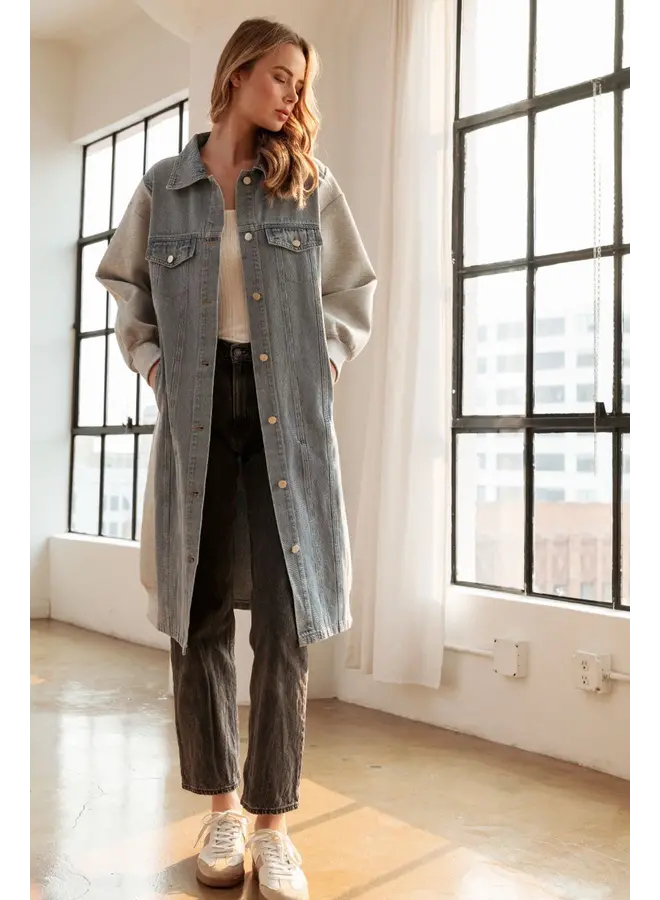 Denzel Denim Jacket with Contrast -