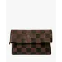 Carryall Clutch - Nappa & Suede Oversize Checker - Black/Chocolate