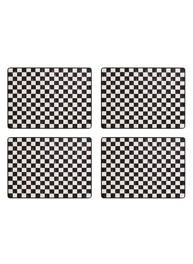Courtly Checked Cork Back Placemat, Set Of 4
