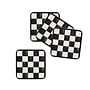 Courtly Checked Cork Back Coasters, Set Of 4