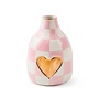 Rosy Check Short Heart Vase
