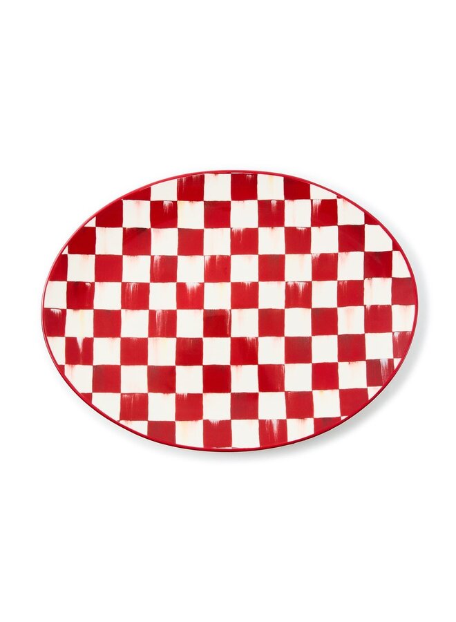 Cherry Check Serving Platter