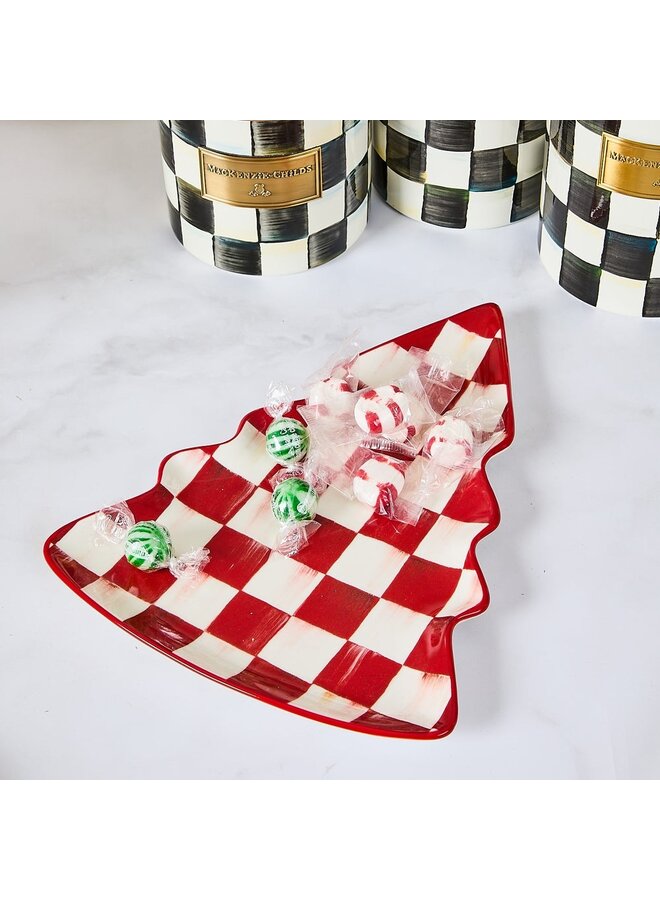 Cherry Check Tree Dish