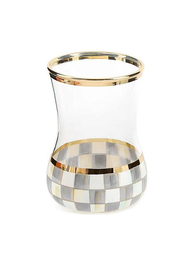 Sterling Check Tea Glass