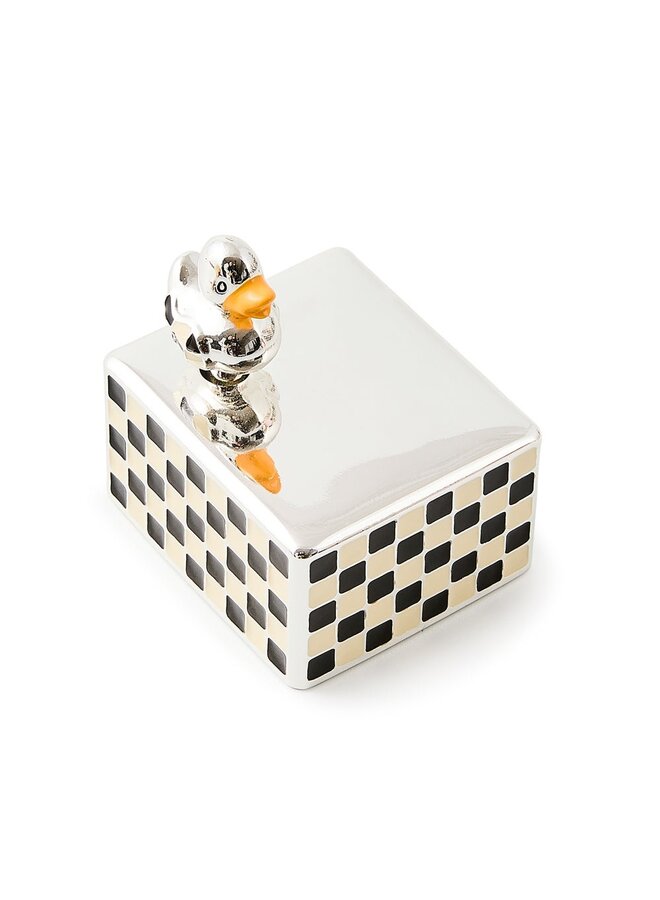 Duck Silver Plated Music Box