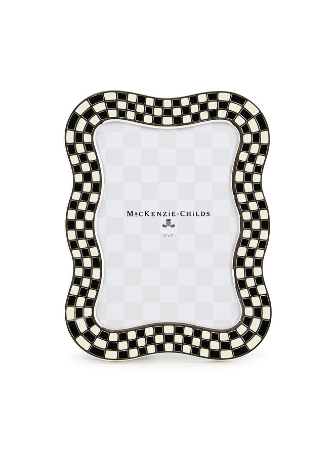 Wavy Check Silver Plated 5" x 7" Frame
