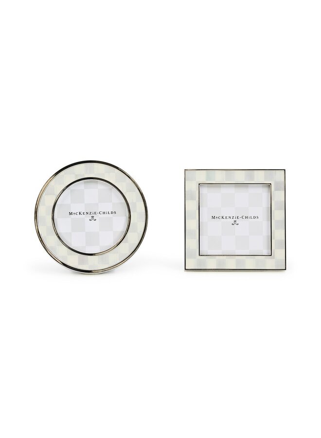 Sterling Check Silver Plated Frames, Set of 2