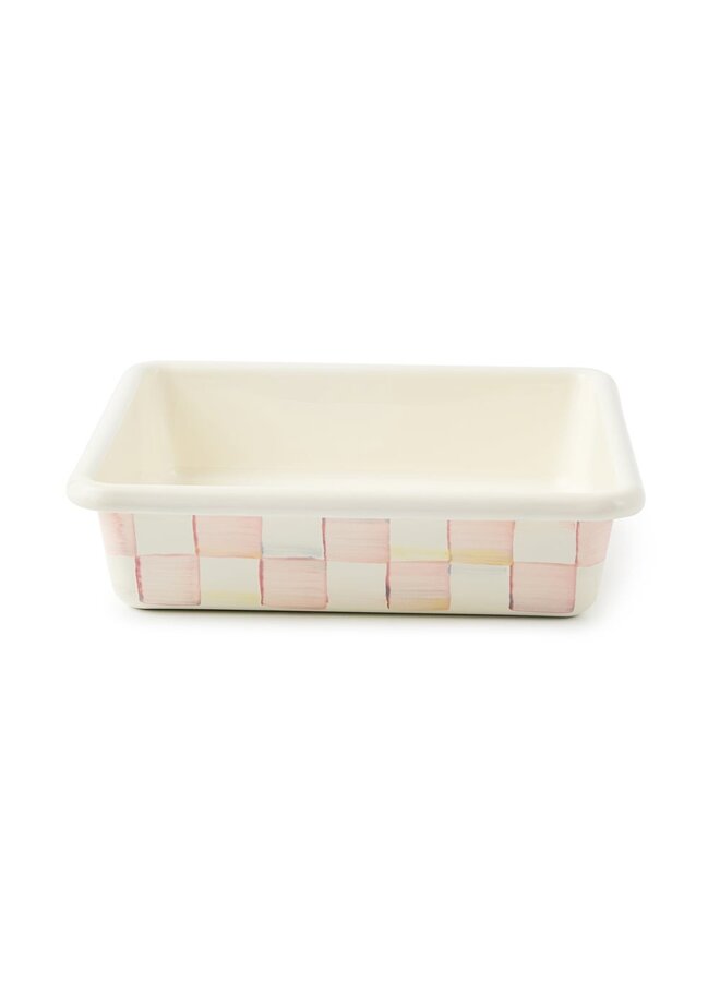 Rosy Check Enamel Square Baking Pan - 8"