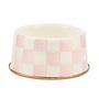 Rosy Check Enamel Pet Dish - Medium