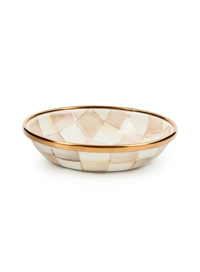 Mocha Check Dipping Bowl