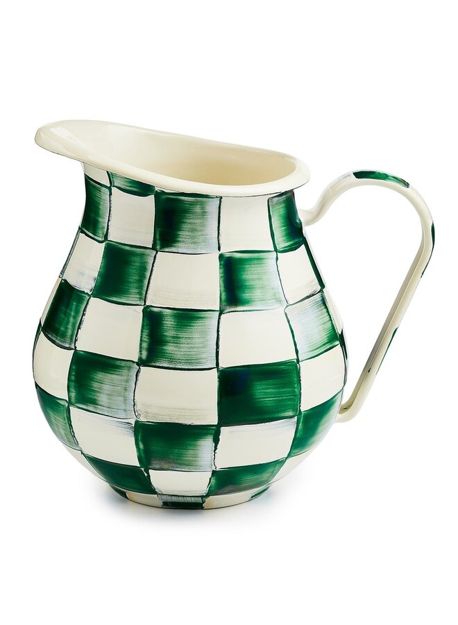 Emerald Check Pitcher