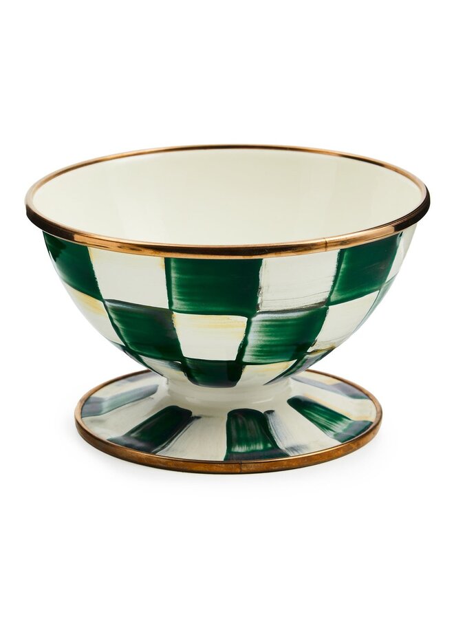 Emerald Check Ice Cream Dish