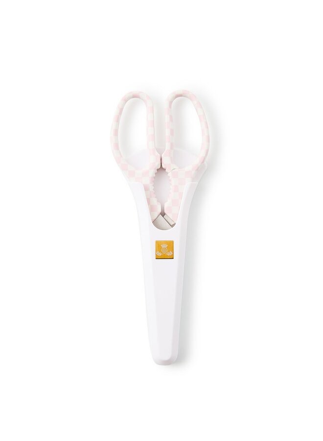 Pink  & White Check Kitchen Shears