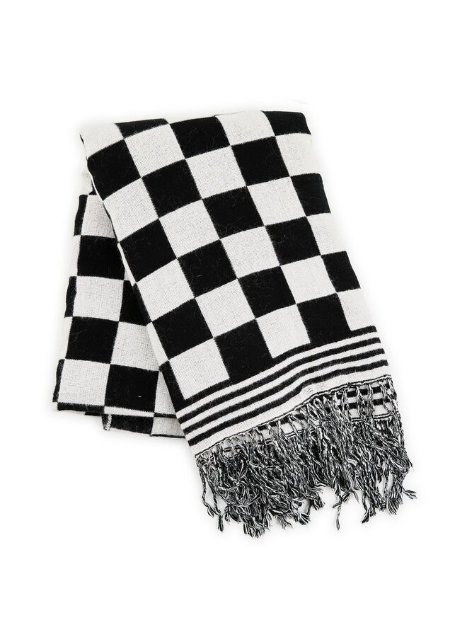 Black & White Check Throw