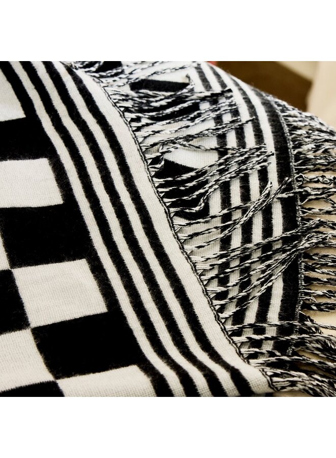 Black & White Check Throw