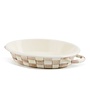 Mocha Check Medium Oval Gratin Dish