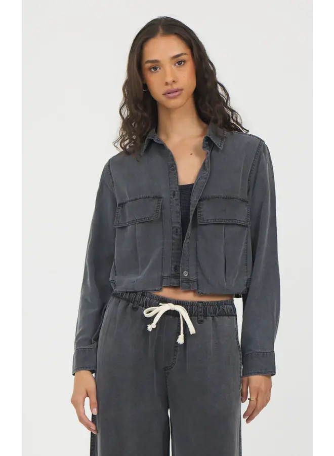 Tercel Button Down - Charcoal -