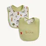 Organic Cotton Embroidered Bib - Funny Farm