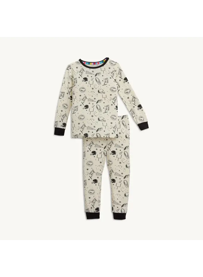 Natural Game Day Modal Long Sleeve Pajamas -
