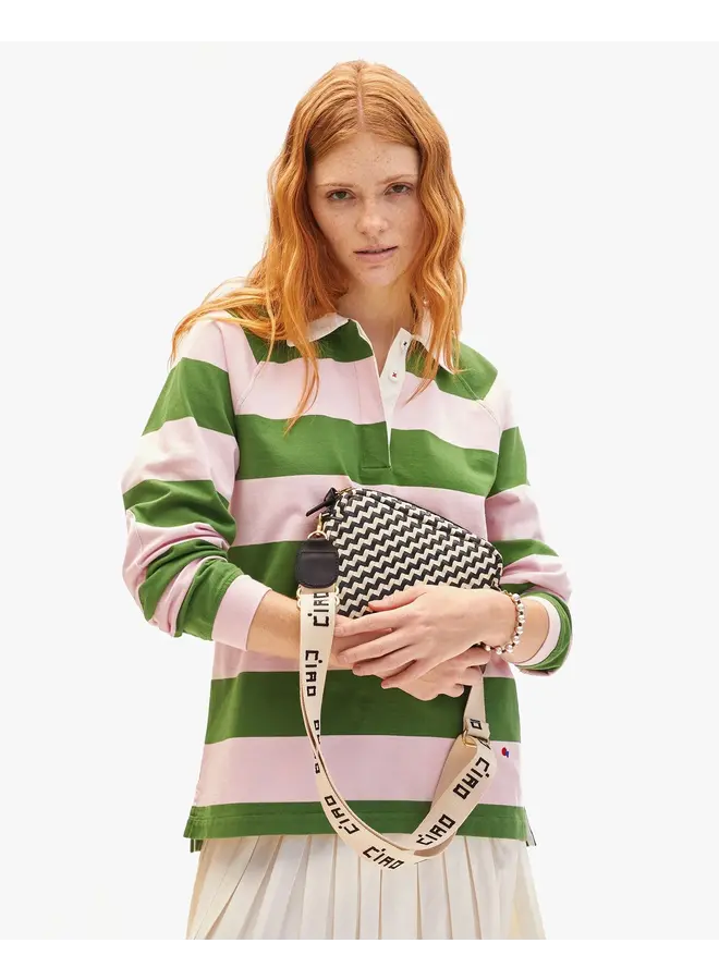 Midi Sac - Woven Zig-Zag - Black