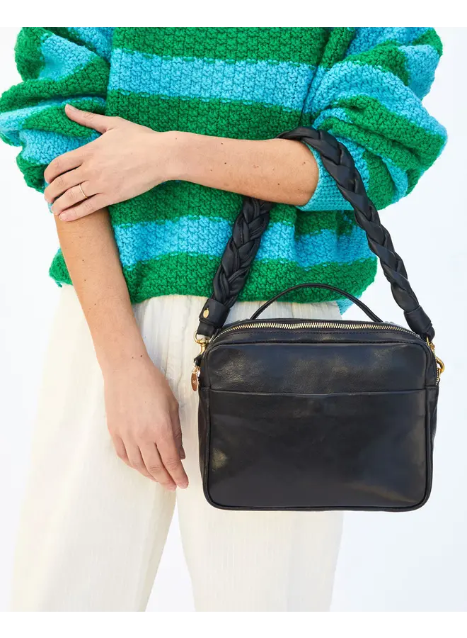 Braided Napa Shoulder Strap - Black