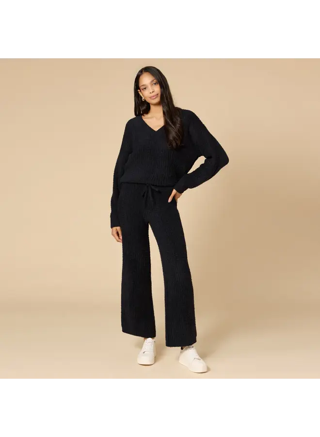 Marshmallow Waffle V-Neck Lounge Set -