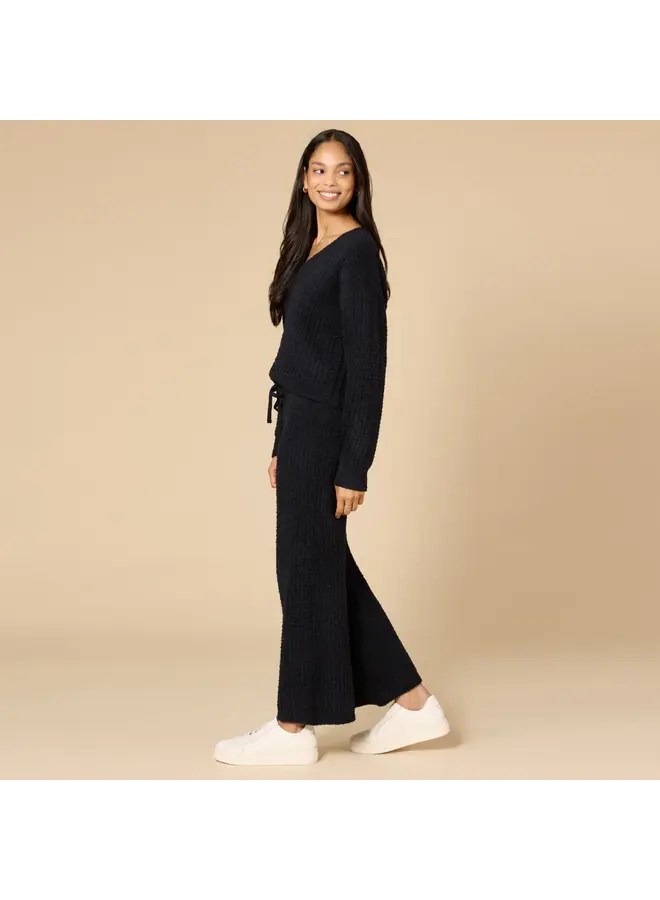 Marshmallow Waffle V-Neck Lounge Set -