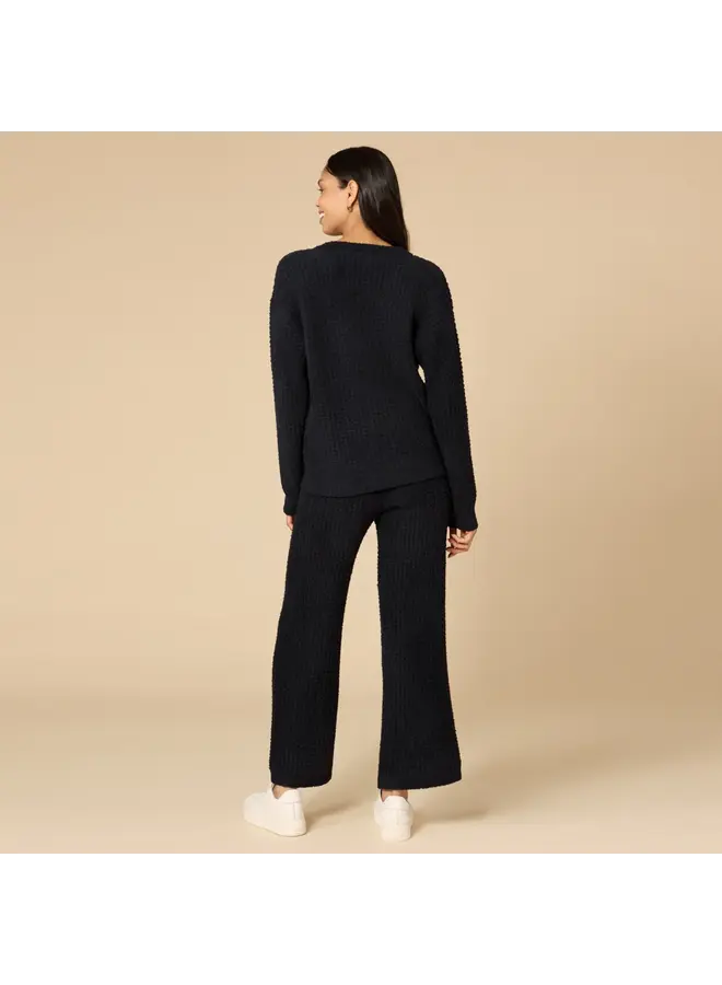 Marshmallow Waffle V-Neck Lounge Set -