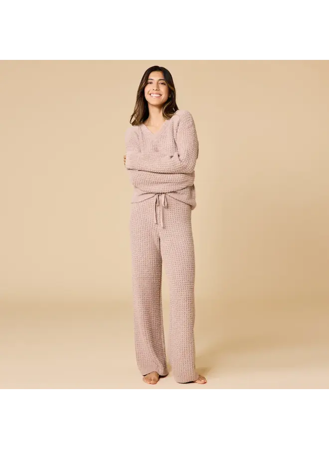 Marshmallow Waffle V-Neck Lounge Set -