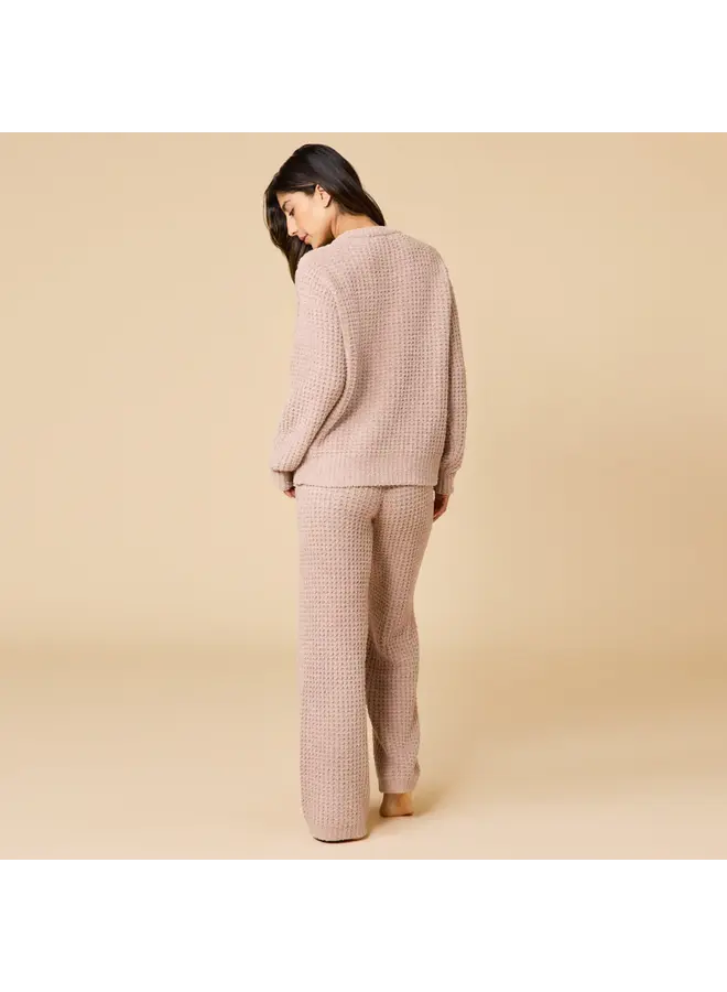 Marshmallow Waffle V-Neck Lounge Set -