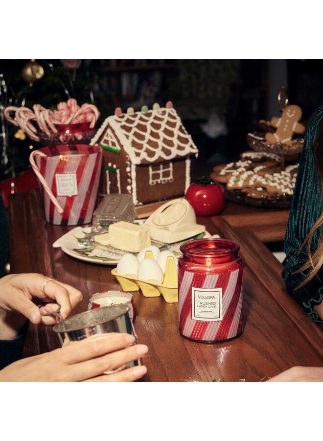 18oz Large Glass Jar - Crushed Candy Cane