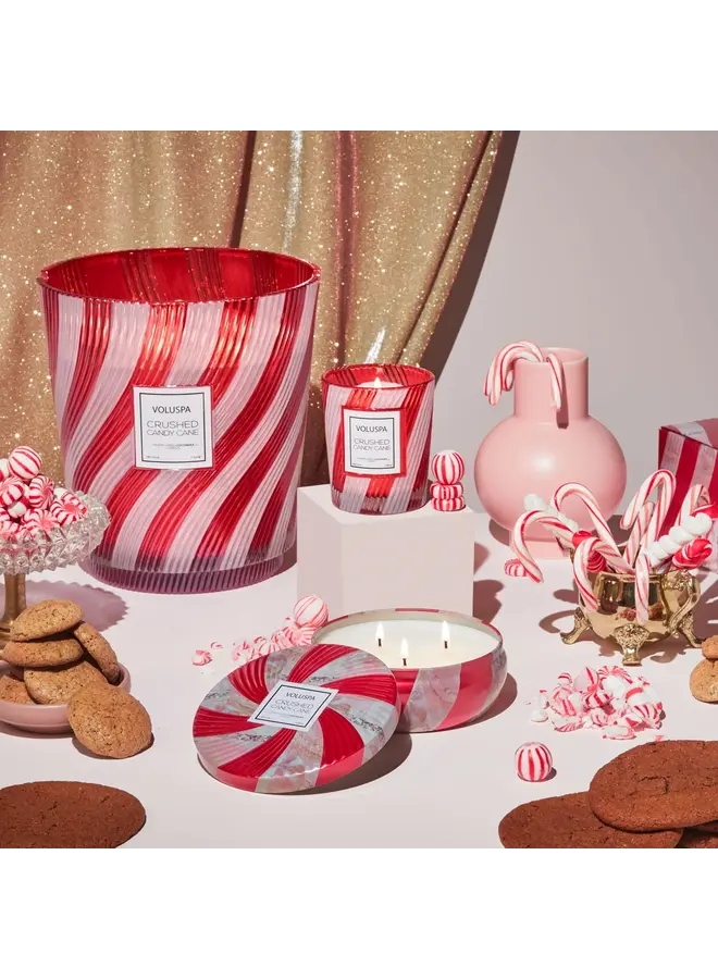Crushed Candy Cane 3 Wick Candle Tin