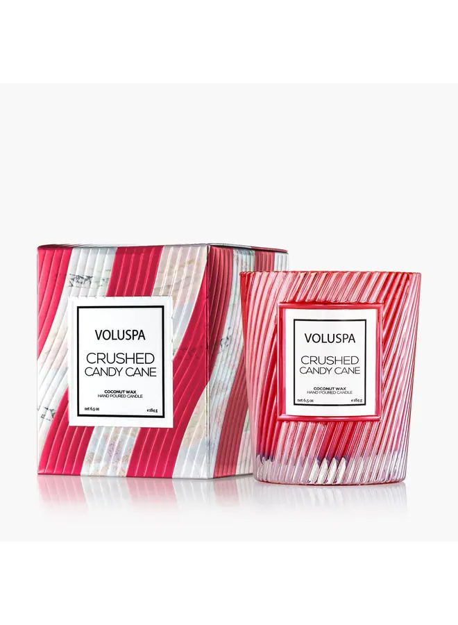 Crushed Candy Cane 6.5oz Classic Candle