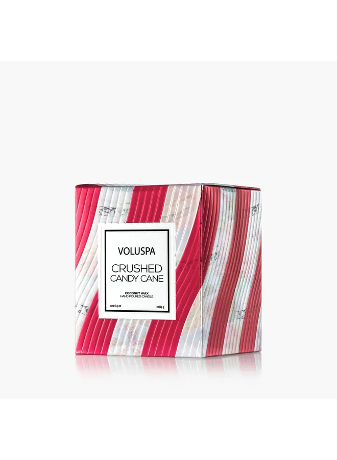 Crushed Candy Cane 6.5oz Classic Candle