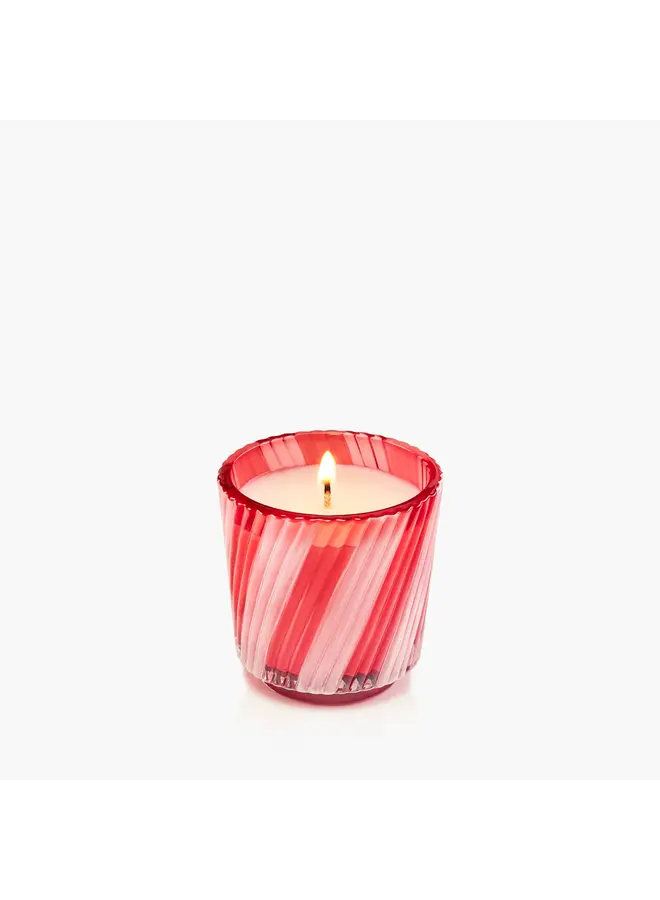 Crushed Candy Cane 2.5oz Boxed Pedestal Candle