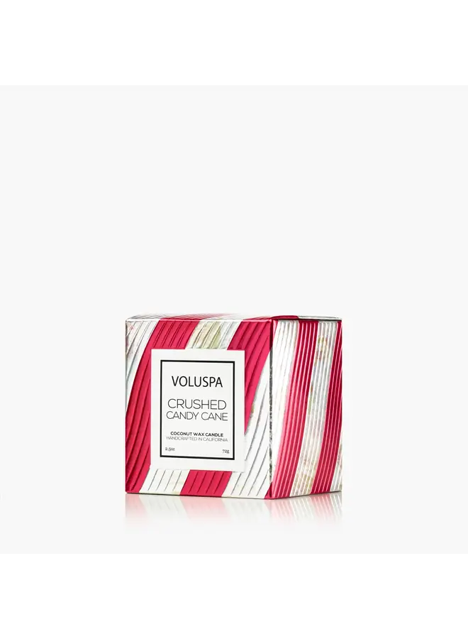 Crushed Candy Cane 2.5oz Boxed Pedestal Candle