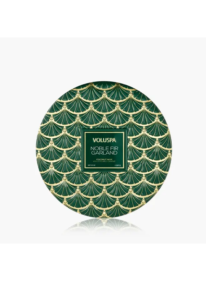 Noble Fir Garland 3 Wick Candle Tin