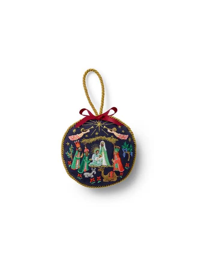 Nativity Embroidered Ornament