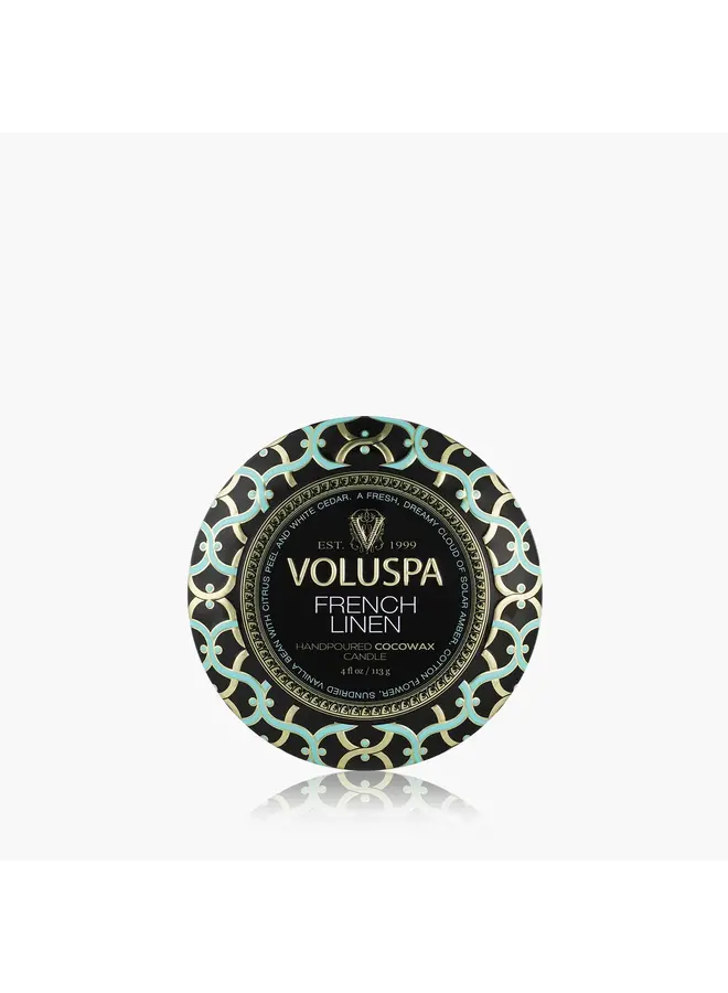 French Linen Mini Tin Candle