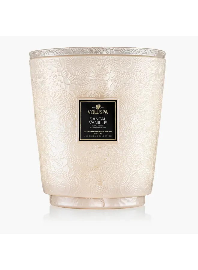 5 Wick Hearth Candle - Santal Vanille