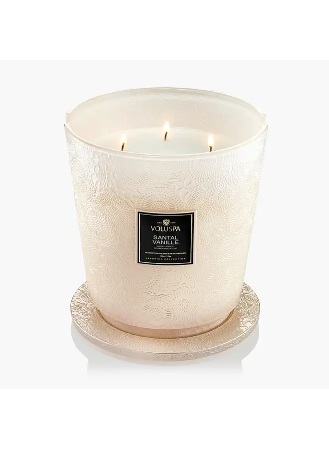 5 Wick Hearth Candle - Santal Vanille