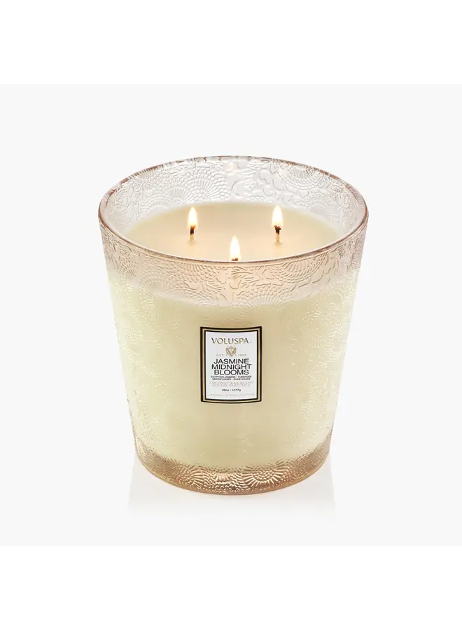 Jasmine Midnight Blooms 3 Wick Hearth Candle
