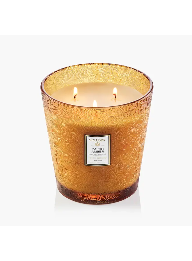 Baltic Amber 3 Wick Hearth Candle