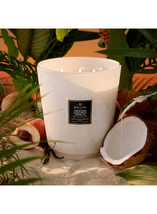 5 Wick Hearth Candle - Tahitian Coconut