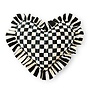 Courtly Heart Throw Pillow with Ruffle