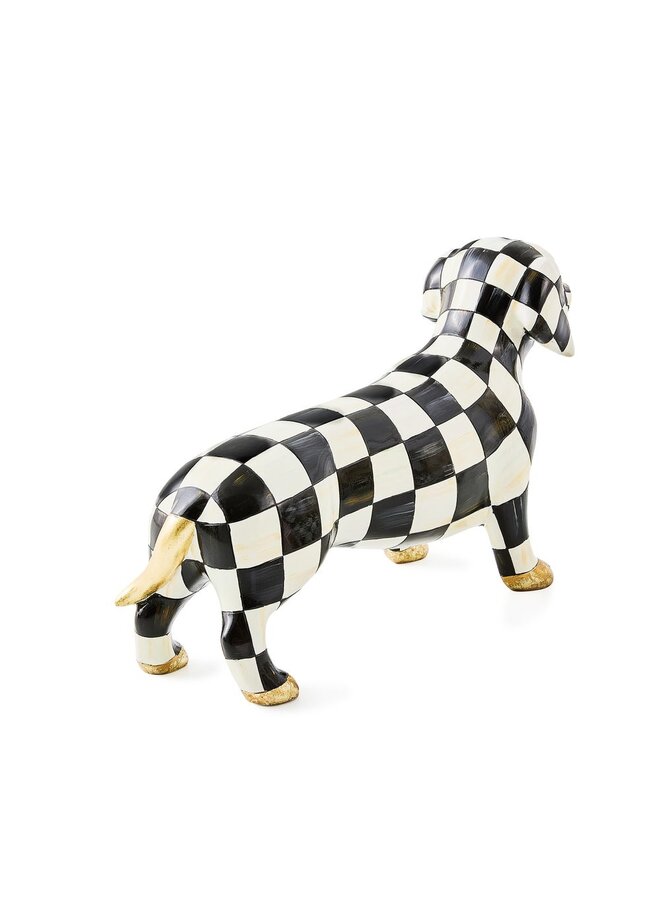 Courtly Check Dachshund Figurine