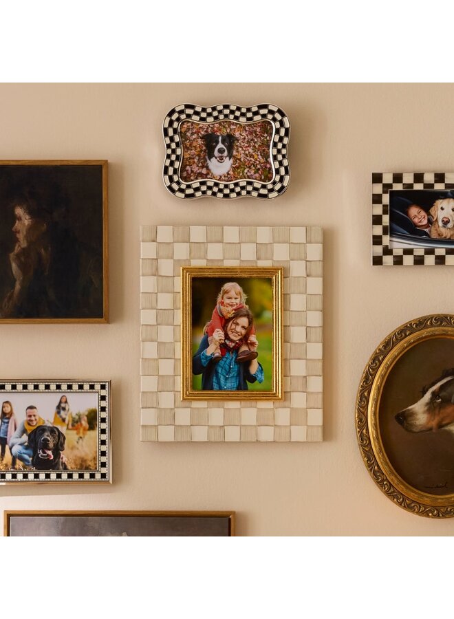 Mocha Check Enamel Frame - 5" x 7"