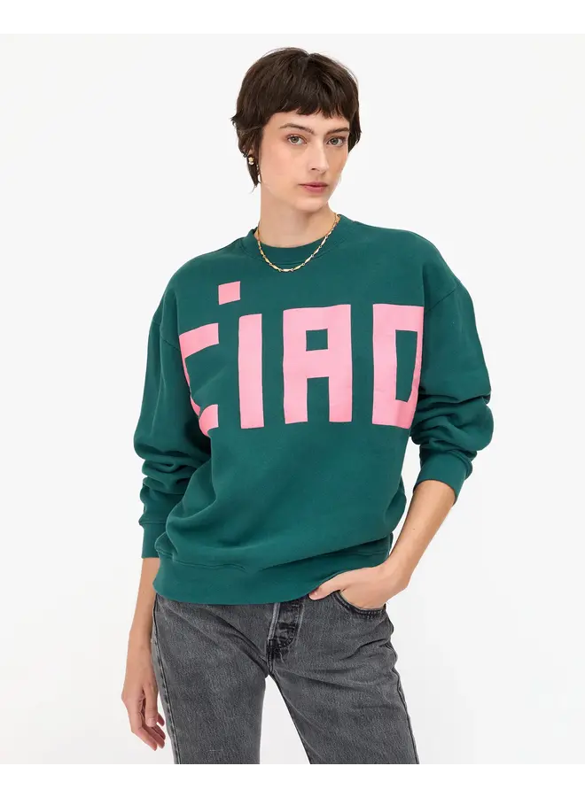 Oversized Sweatshirt - Grand Block Ciao - Deep Pine